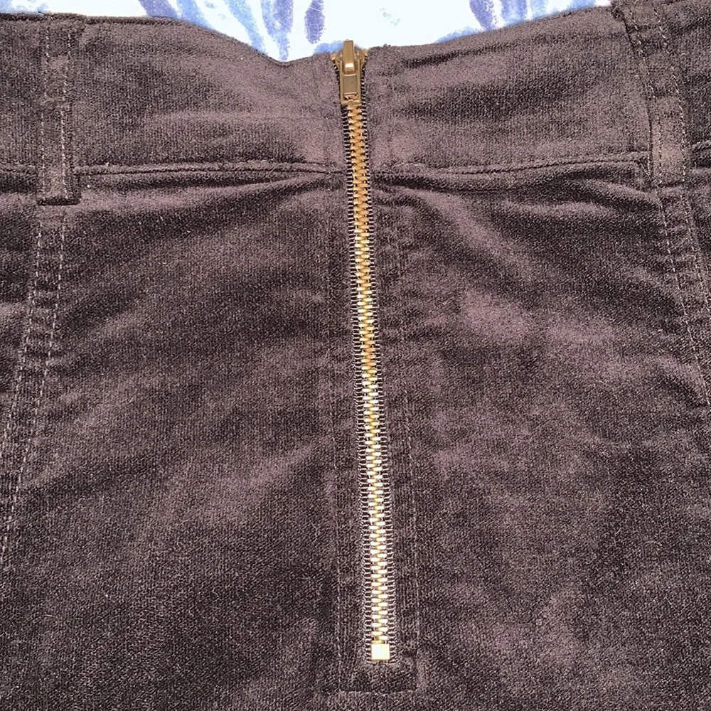 Forever 21 Velvet Faux Suede Lace-up Mini Skirt